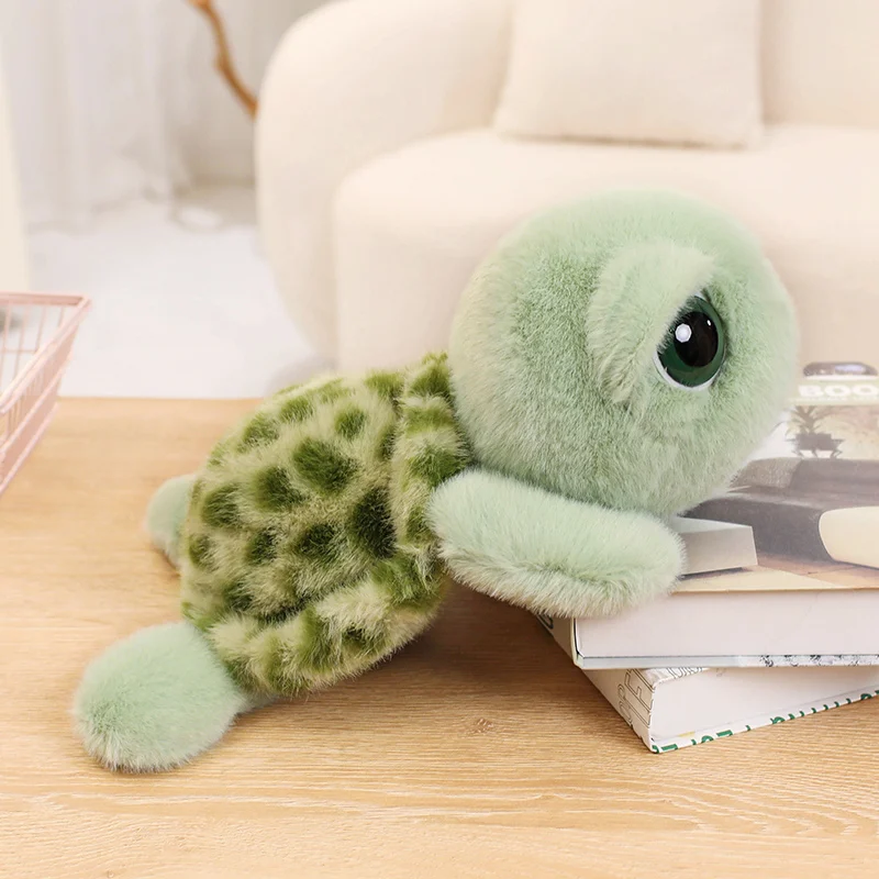 Juguete de peluche de tortuga de ojos grandes, 22/28/40CM, tela suave y cómoda, Animal marino encantador, bonitos regalos, adorno para el hogar