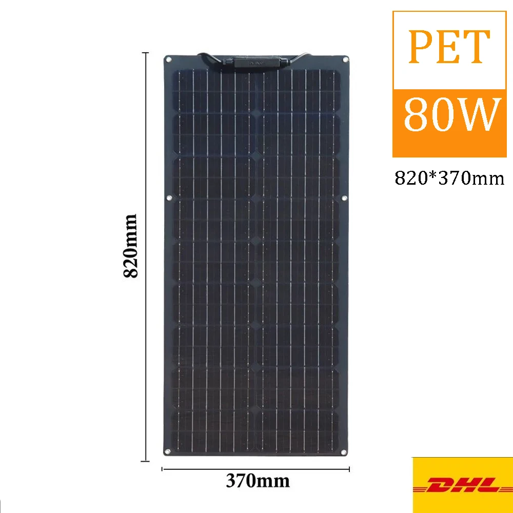 Solarpanel 12v ETFE PET 200W 150W 120W 100W 95W flexibel 12V Batterieladegerät Photovoltaikpanel Wohnmobil Wohnwagen Boot Hausdach Balkon EU-Lager DHL-Versand