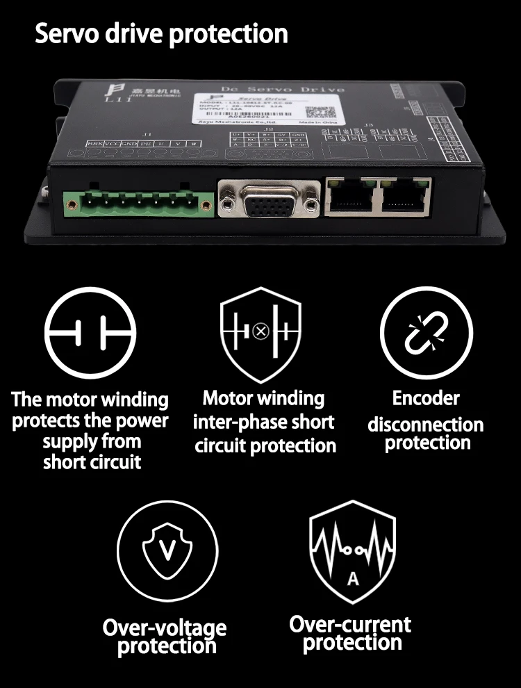 Avec encodeur incrémental 12 A servomoteur basse tension pour robot AGV