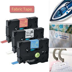 12mm*3m FA231 FAE34 FA534 Fabric Iron On Label Tape for TZeFA3 TZe-FA231 Brother P-touch PT-P710BT PT-H110 printer