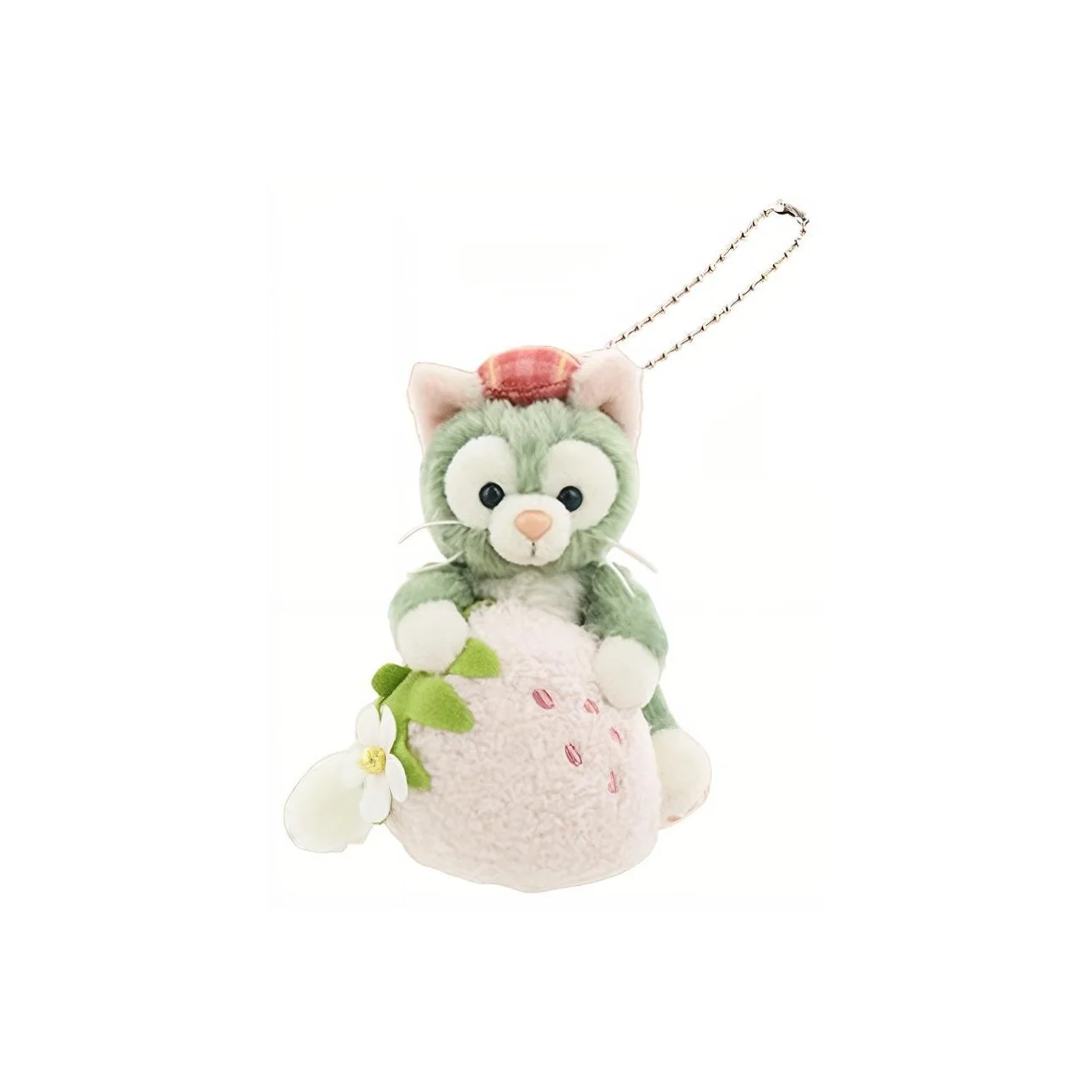 Disney 2024 Duffy and Friends Heart-Shaped Strawberry Plush Charms Disney-2312-0035