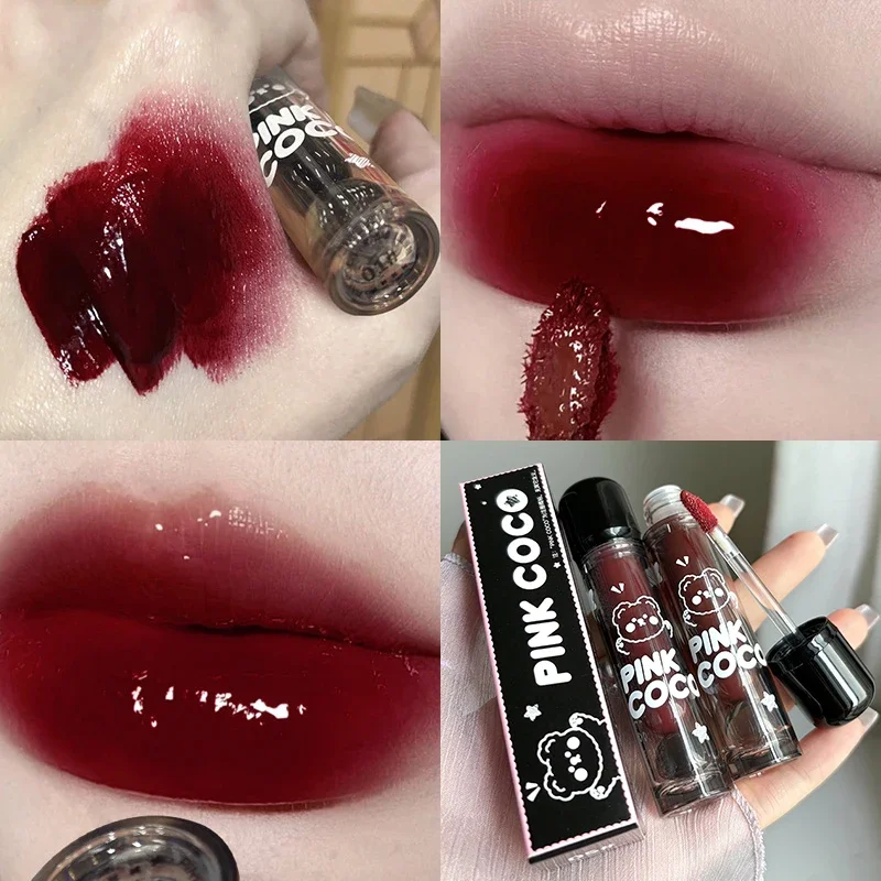 Punk Juice Rode Lipgloss Zwart Spiegelglas Water Licht Helder Lip Glazuur Waterdichte Non Stick Vloeibare Lipstick Naakt Lip Tint Make-up