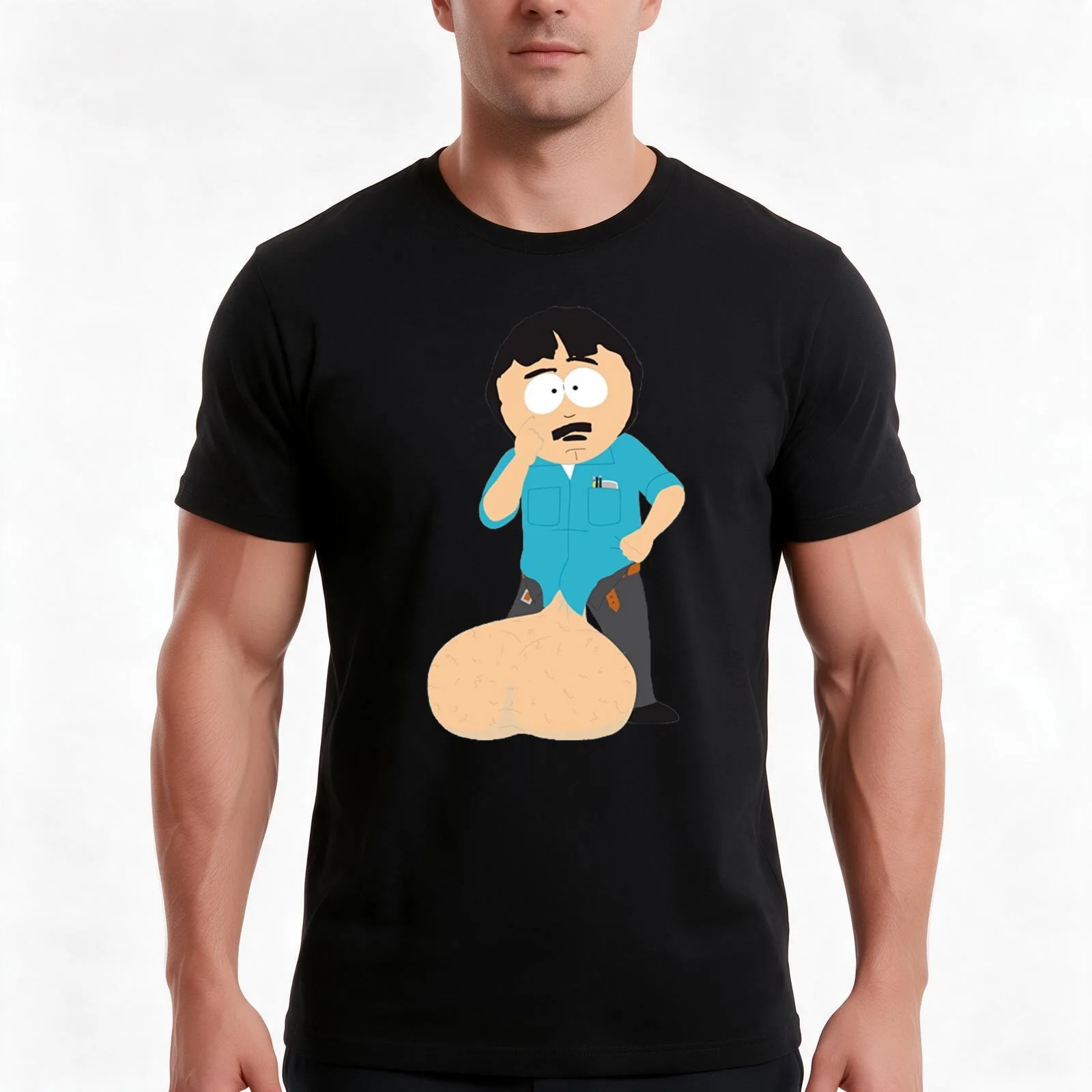 Randy Marsh BALLS - PREMIUM T-Shirt, Summer Casual Cotton Tee, Oversized Streetwear Tops, Vintage Graphic Print, 100% Cotton