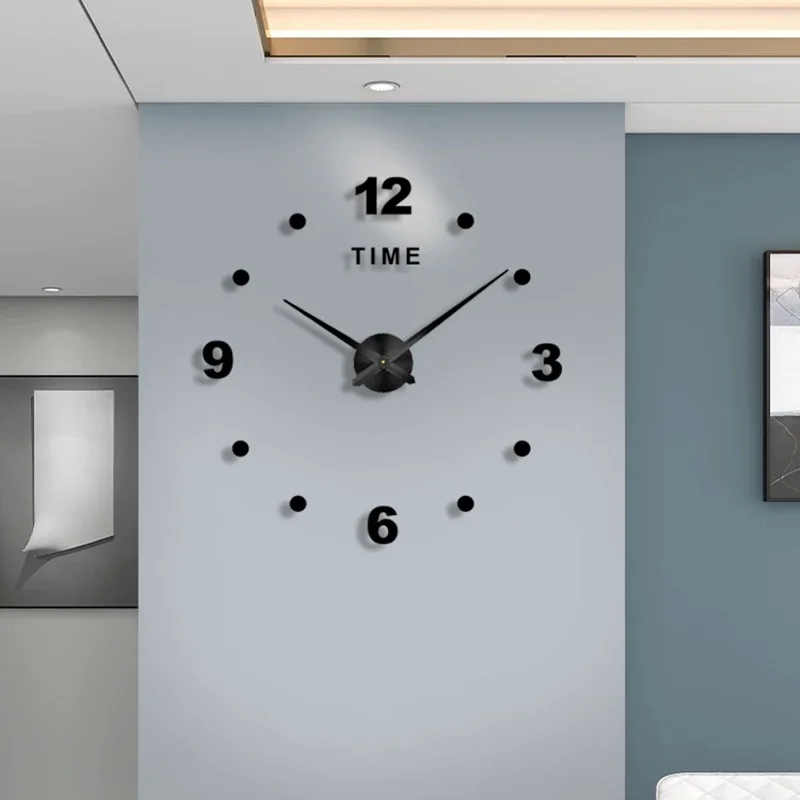 Relojes de pared de lujo para interiores, Mural artístico Digital para sala de estar, reloj de pared grande para restaurante, Horloge Murale silenciosa, decoración del hogar