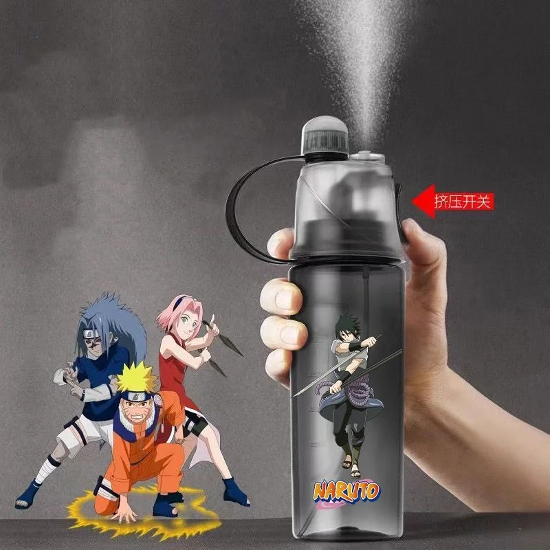 Nowy Naruto Anime Uchiha Itachi wzory lato 600Ml kubek z rozpylaczem sportowy kubek na wodę przenośny plastikowy kubek odporny na wysokie temperatury