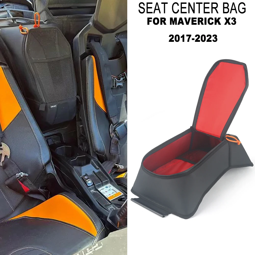 For Can-Am Maverick X3 XRS XDS Turbo R Max 2017-2023 Seat Center Shoulder Console Storage Cargo Bag Box Between Seat Storage Bag