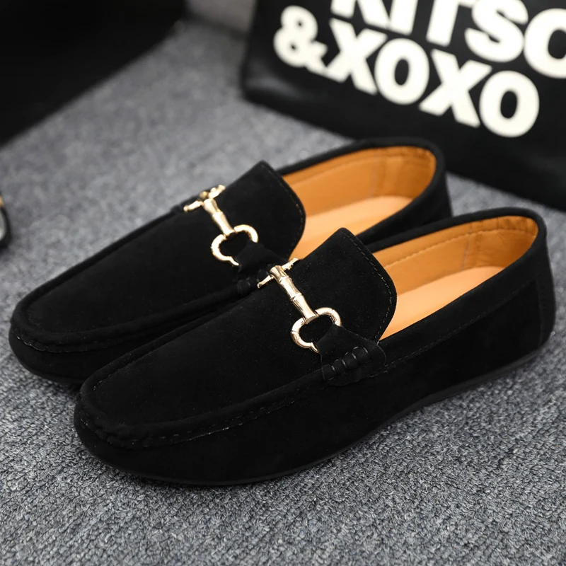 Unbranded Suede Horsebit Slip-On Loafers Black 3