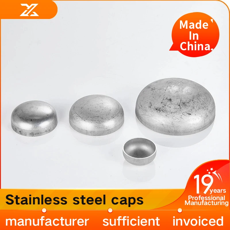 304 stainless steel elliptical head stamping welding head thick elliptical head pipe cap head Φ 32-300