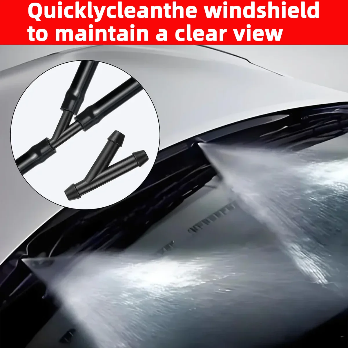 1 Set Of Windshield Cleaning Hose Connector T Y I Type Pipe Splitter Connector Car Windshield Washer Hose With Connector Parts