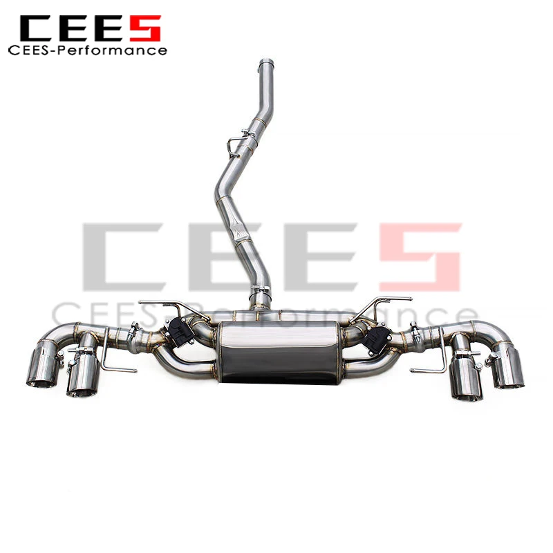 CEES Valvetronic Exhaust Pipes for Maserati Grecale 2.0T 2023-2026 Stainless Steel Catback Muffler Chrome Silver Tips