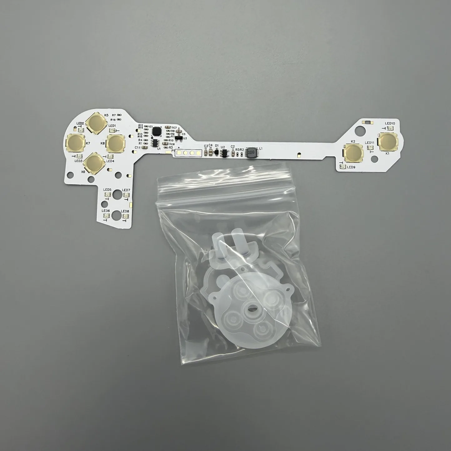 Button light pot piece integrated metal button spring piece suitable for GAMEBOY GBC GBA.RGB custom color matching
