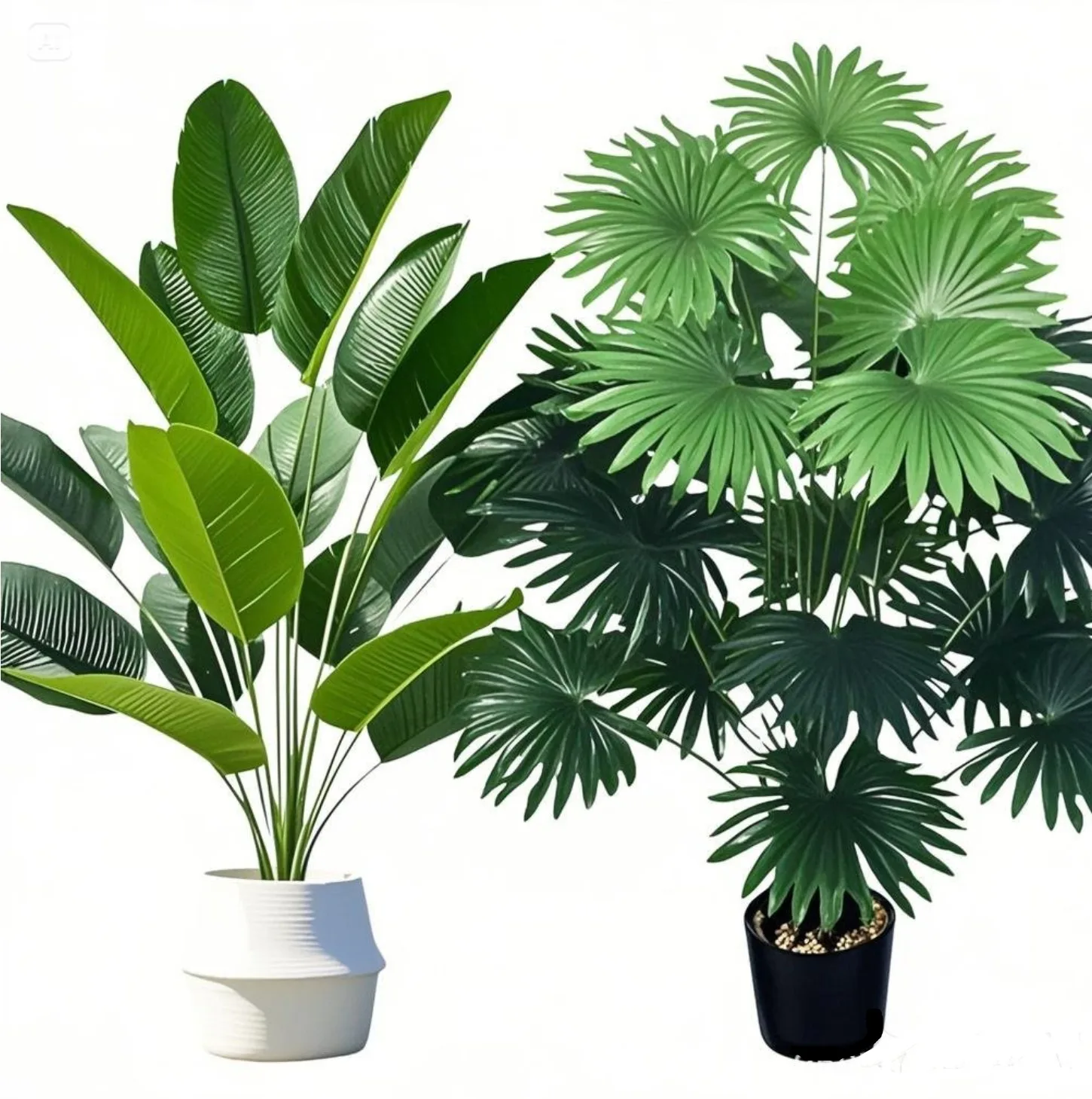 Artificial Palm Tree - Large Fake Tropical Plant Suitable for Indoor Outdoor Decoration Without Pot