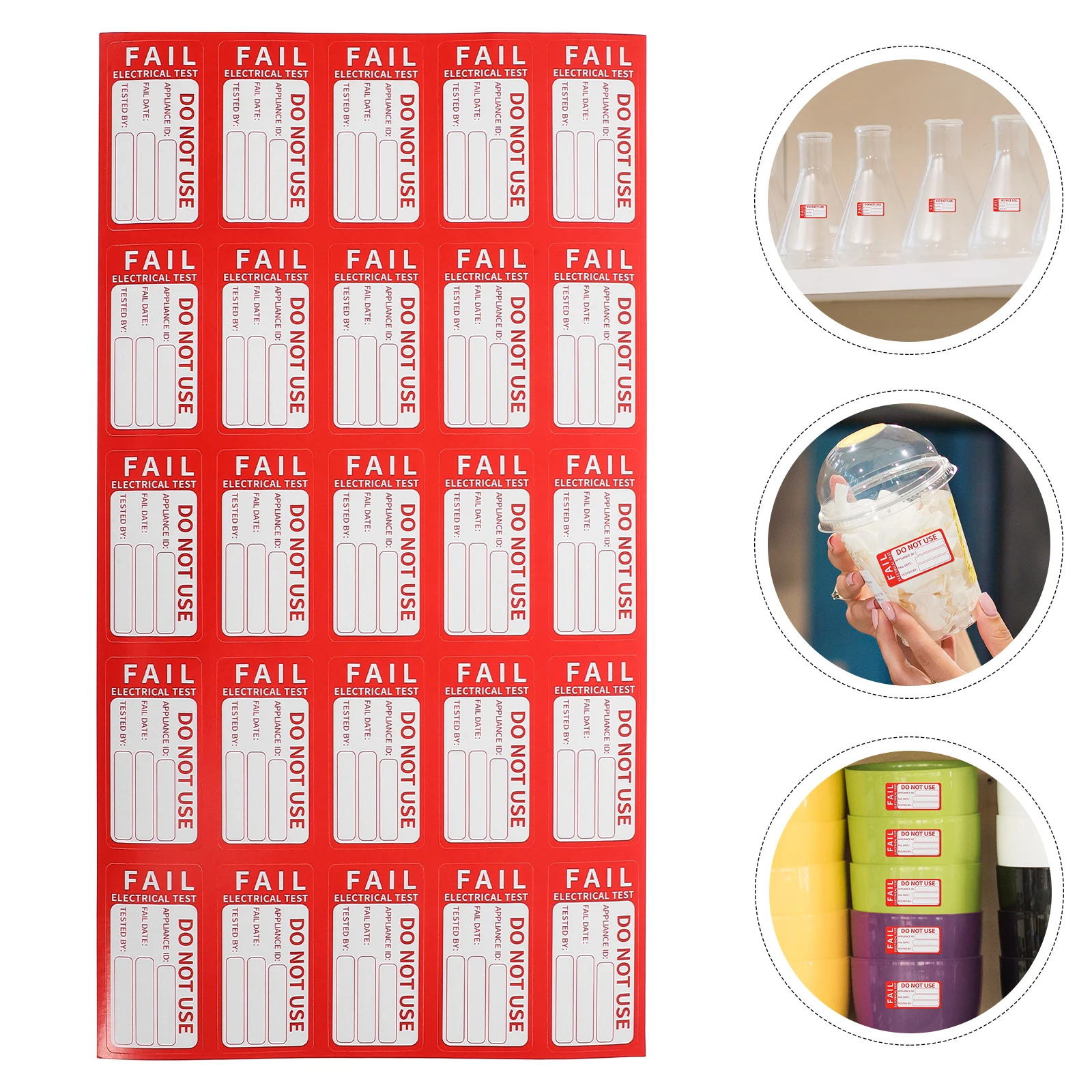 

10 Sheets Quality Inspection Label Package Seal Stickers Business Shipping Box Office Supplies Red Passed Labels Packing