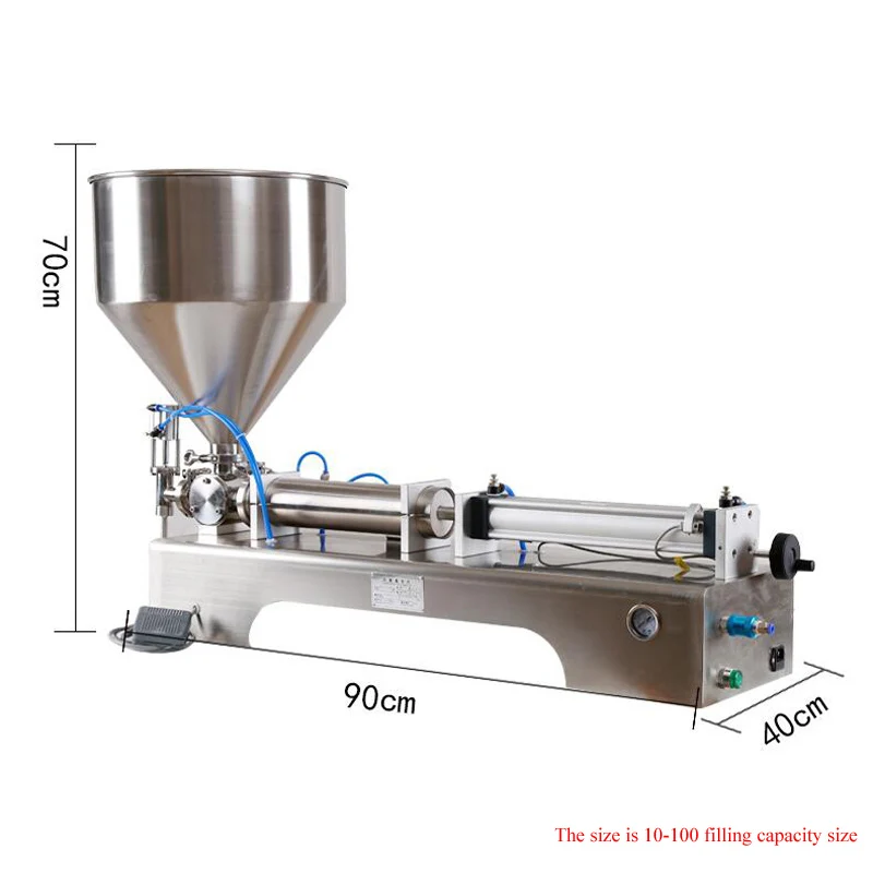 10-5000ml Stainless Steel Filling Machine For Jam Peanut Butter Chili Sauce Quantitative Pneumatic Filling Machine