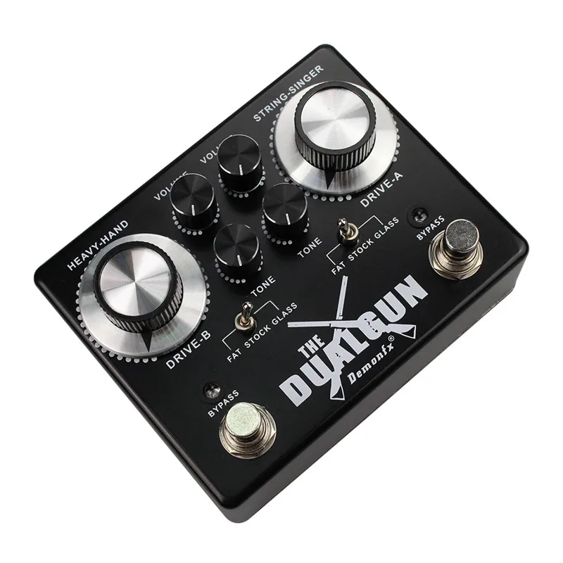 Demonfx High quality DUALGUN Guitar Effect Pedal Overdrive Distortion With True Bypass King Tone