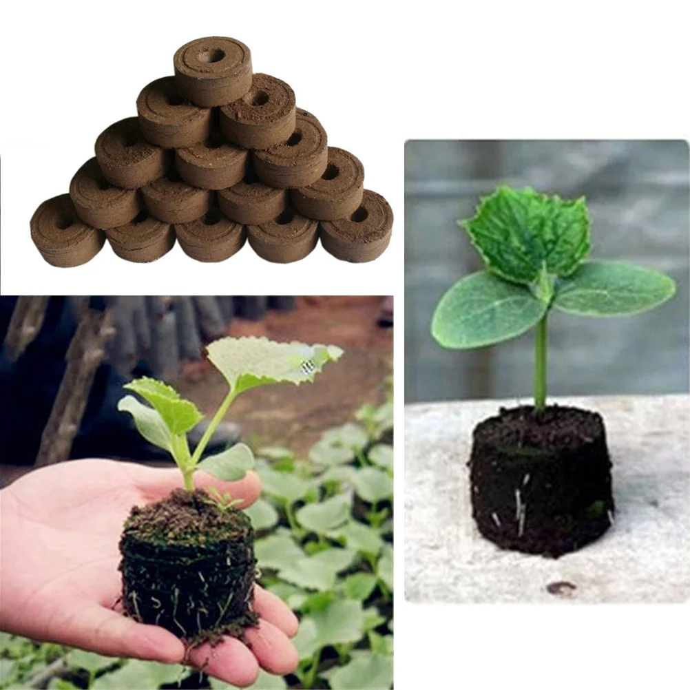

50pcs 30Mm Peat Pellets Compressed Seed Starter Pots For Plant Germination High Success Rate Transplant Garden Supplies