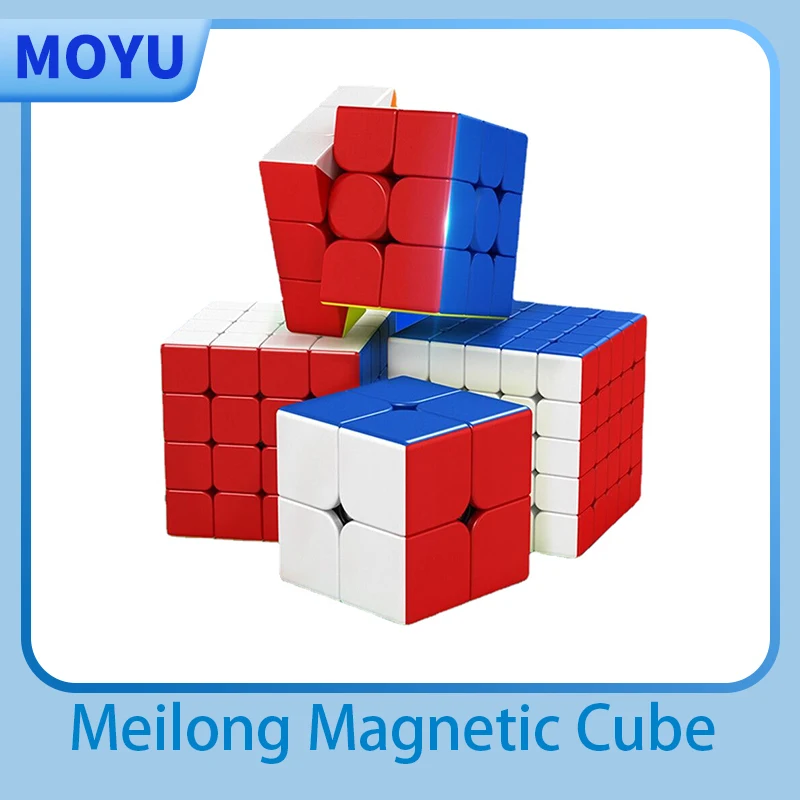 MoYu Meilong Magnetic Speed Cube Fidget Toys, 2x2, 3x3, 4x4, 5x5, Pyraminx M, 2M, 3M, 4M, 5 M