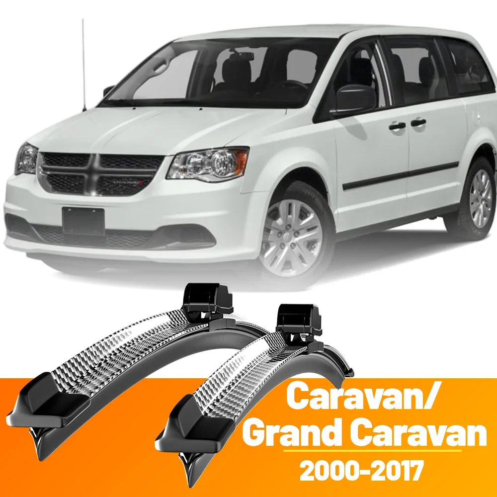 

2 шт., щетки стеклоочистителя переднего стекла, дворники из углеродного волокна для Dodge Caravan Grand Caravan 2000-2017 2005 2007 2008 2009