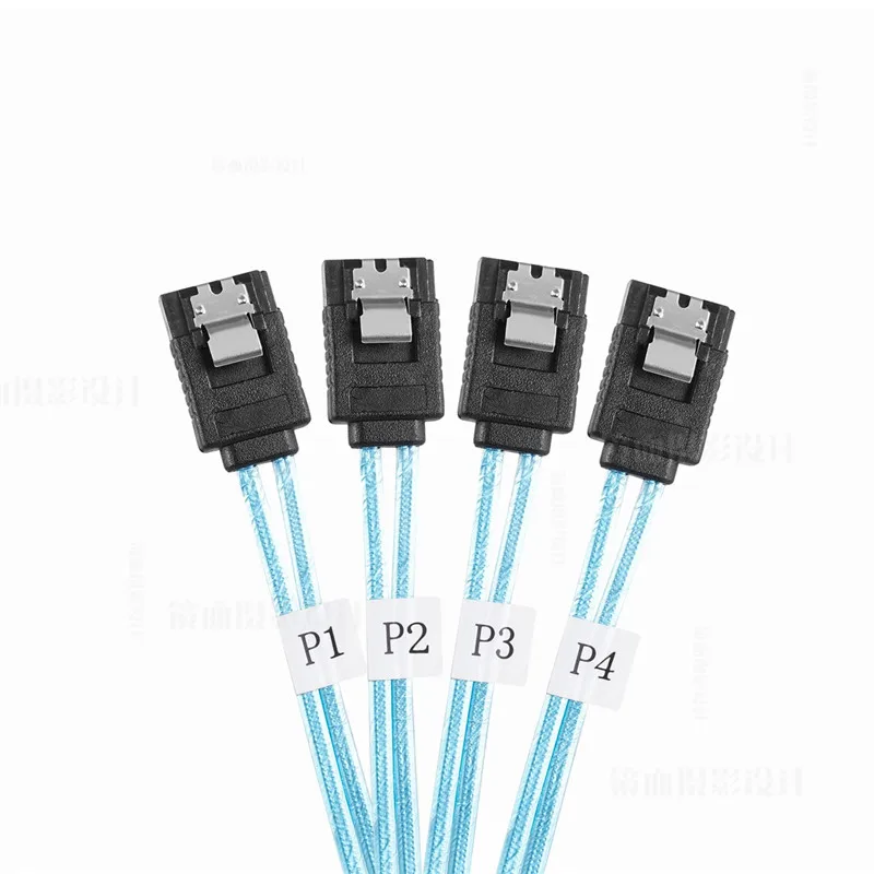 SATA-III Cable 4Pcs/Set-12Gbps to SATA Cable Replacement for Bitcoin Computer-Server CD DVD Drives Raid HDD-SSD