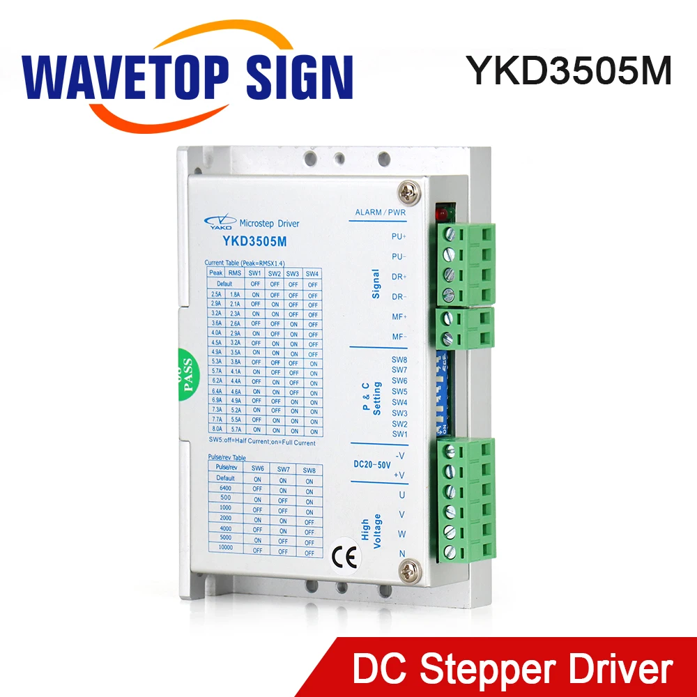 YAKO Stepper Motor Driver YKD3505M YKD3606M 3Phase Voltage 20-50VDC Current 5.7A for Co2 Lase=r Cutting and Engraving Machine