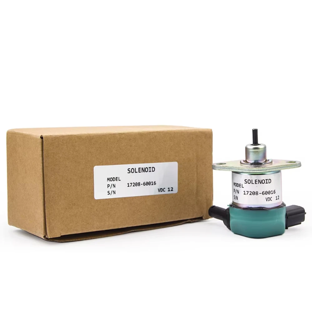 Kubota D1005 D1105 D905 Engine Fuel Shutdown Shut Off Solenoid Valve 17208-60016 17208-60015 Generator Stop Solenoid DC 12v 24v
