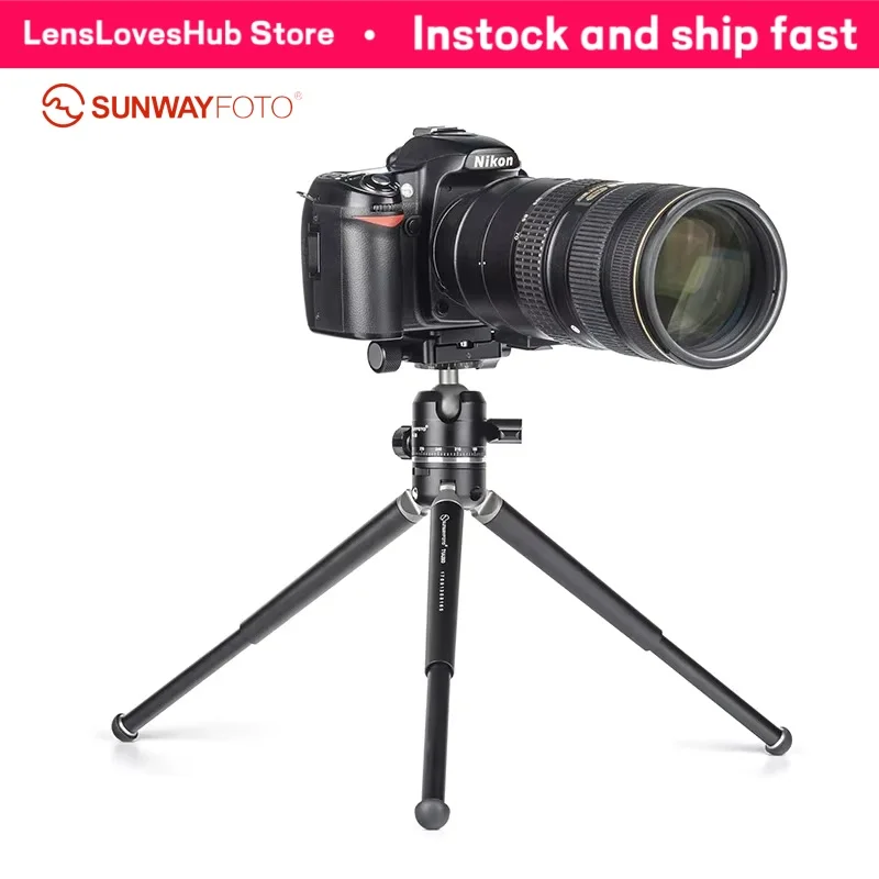SUNWAYFOTO Tripod Mini Ball Head for DSLR Camera Tripod Ballhead  Professional Aluminum Monopod Panoramic Ball Head