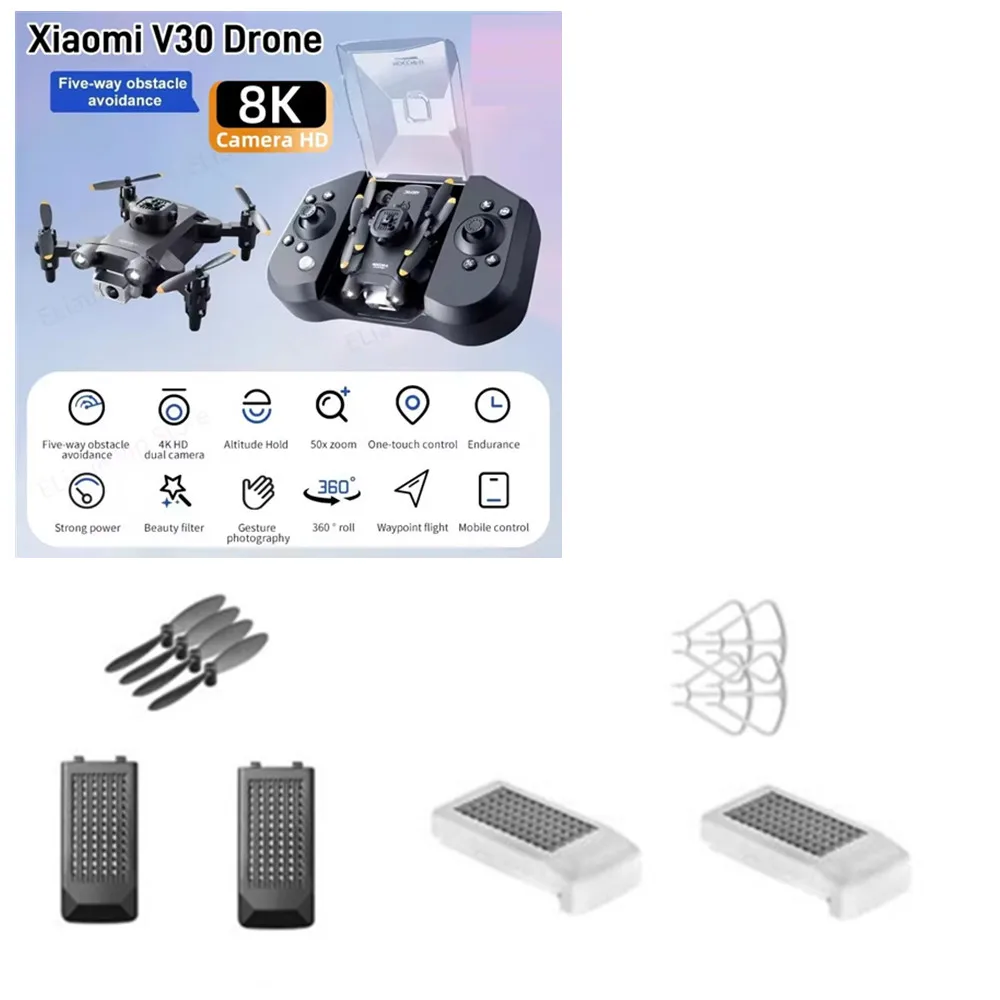 

4DRC V30 Mini Drone Battery Accessories 3.7V 1800mAh / Propeller Blade / Use For 4DRC V30 Drone Parts 4D-V30 Drone