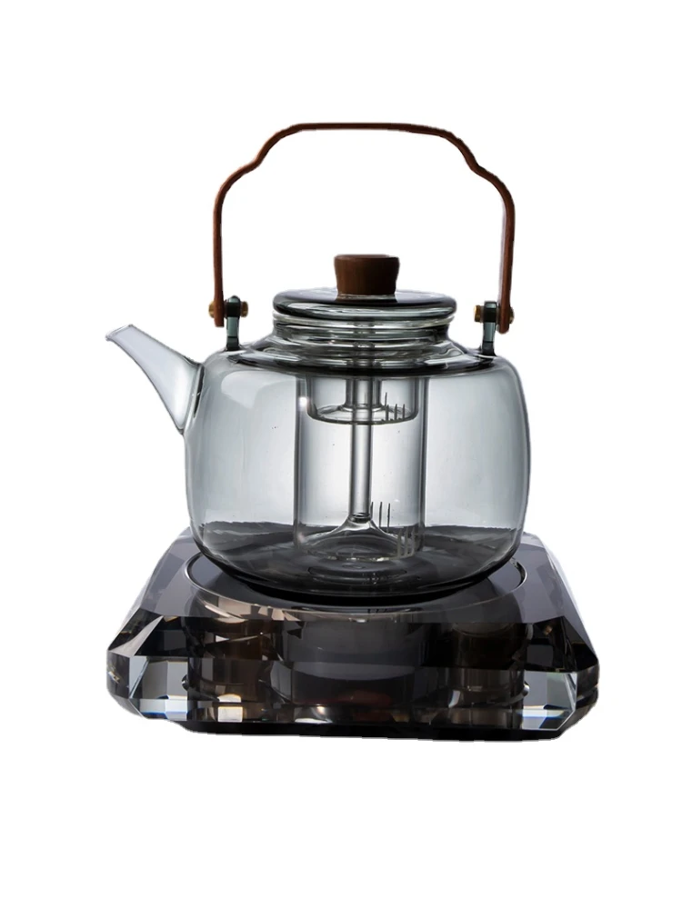 Tea Set Suit Transparent Heat-Resistant Glass Kettle Household Electric Ceramic Stove Handle Portable LargeCapacity SimpleModern