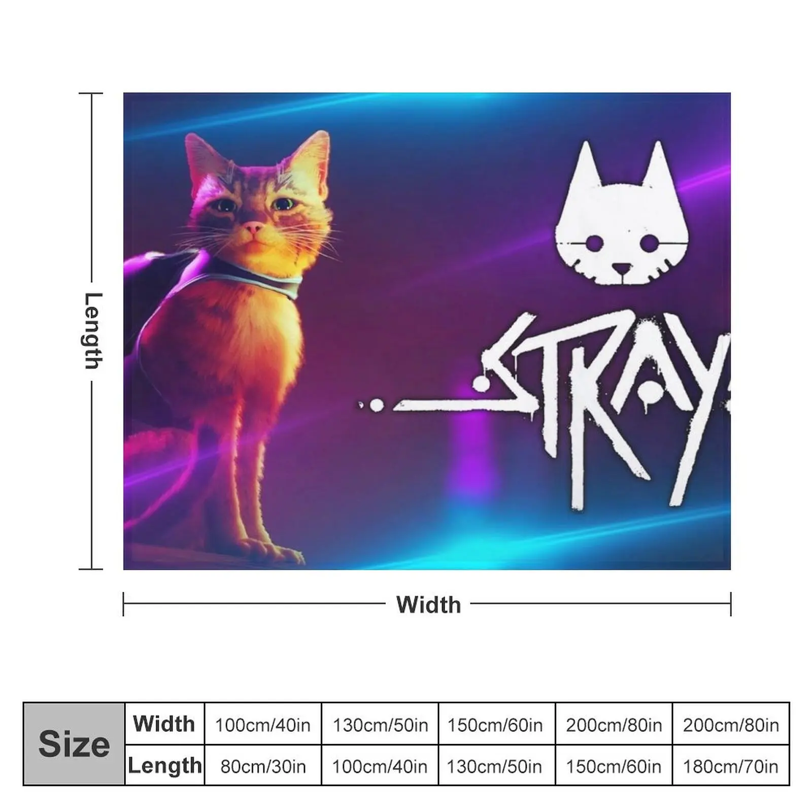 Stray-Game/Stray Cat game Throw Blanket Luxury Thicken warm for winter Blankets For Sofas Cute Blankets