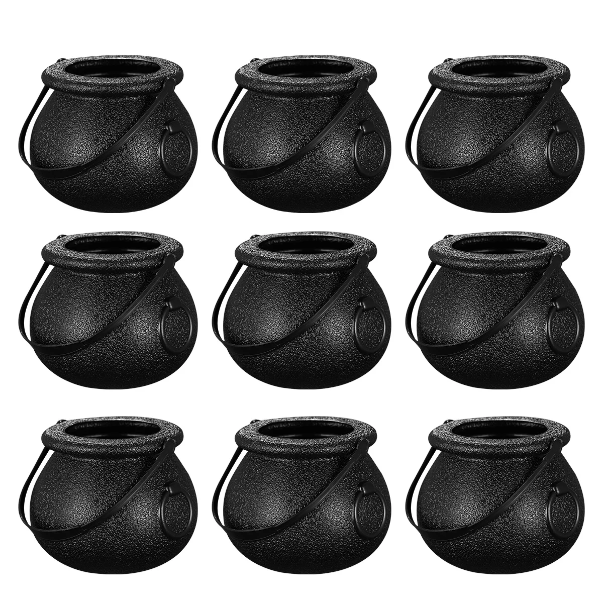 

10Pcs Halloween Candy Pail Witch Cauldron Handle Trick Or Treat Container for Children Parties Halloween Candy Bucket