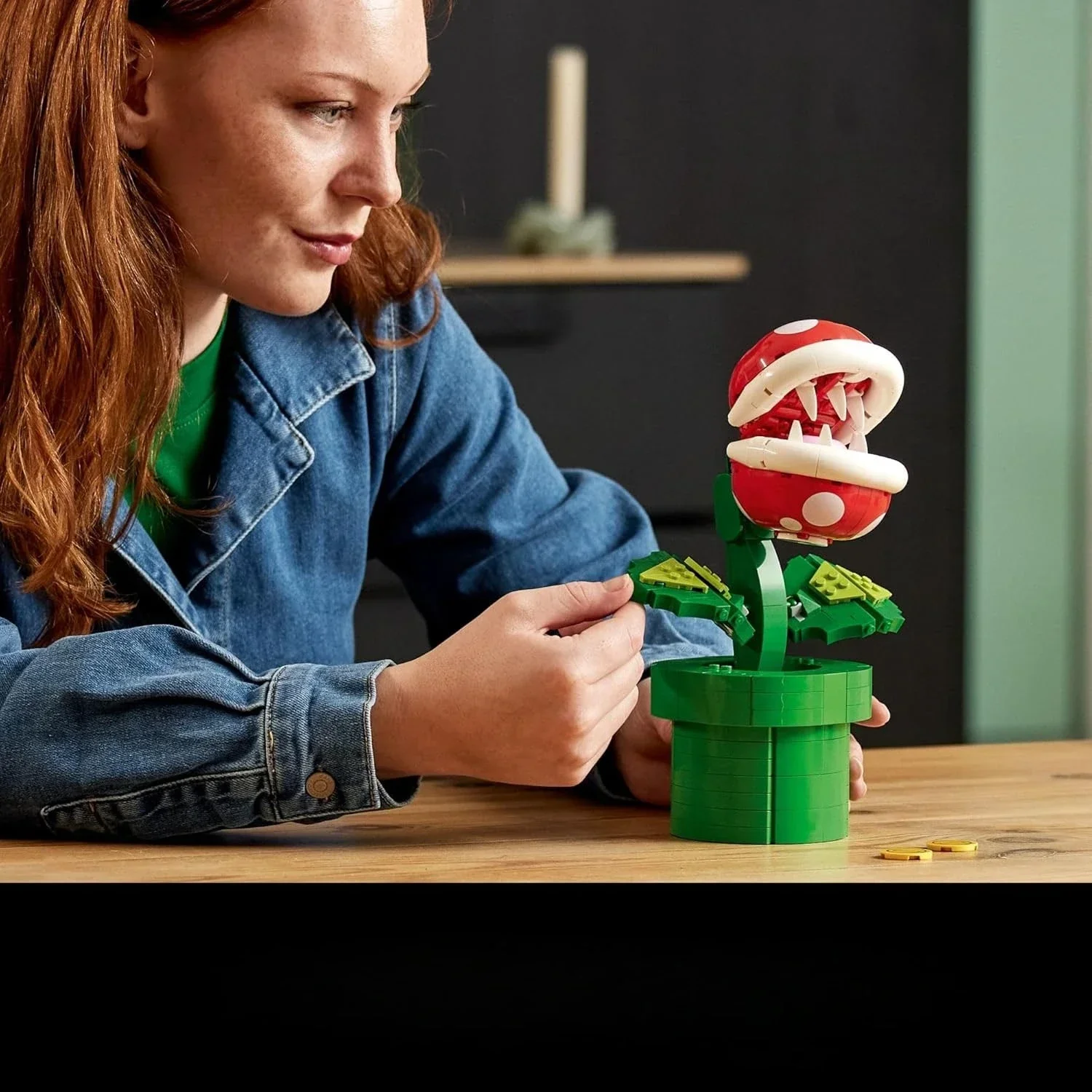 

MINISO ~ каннибал цветок строительные блоки настольные украшения набор кирпичей игрушки ~540 шт. ~ подарок на день рождения для взрослых Рождественский подарок