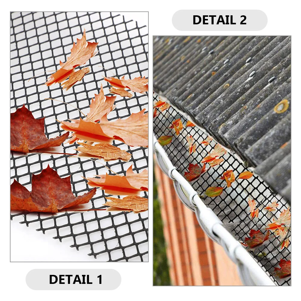 

Gutter Covers 15cm Wide 6M Long 10 Stakes Easy Install Anti Block Mesh Screen Roll Durable Gutter Guard Home Supply