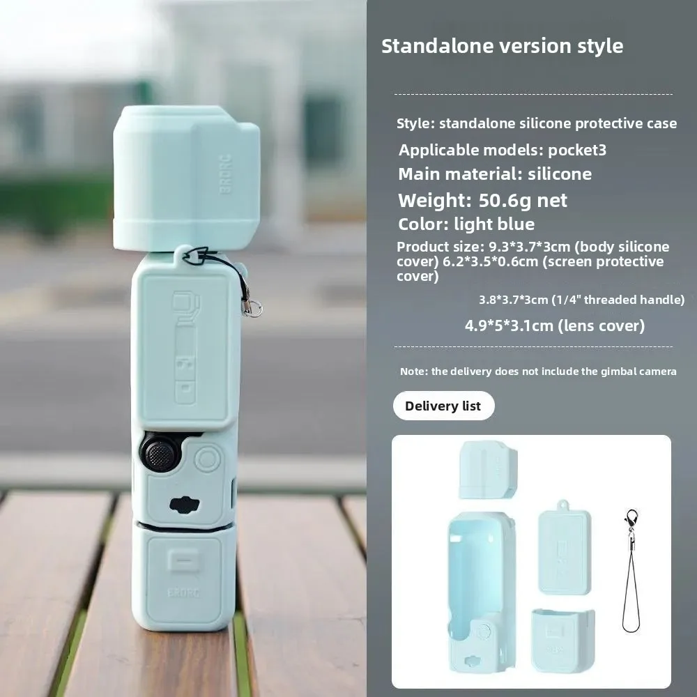 DJI Pocket 3 siliconen hoesje Osmo actiecamera beschermhoes antikras DJI P3 camera-accessoire