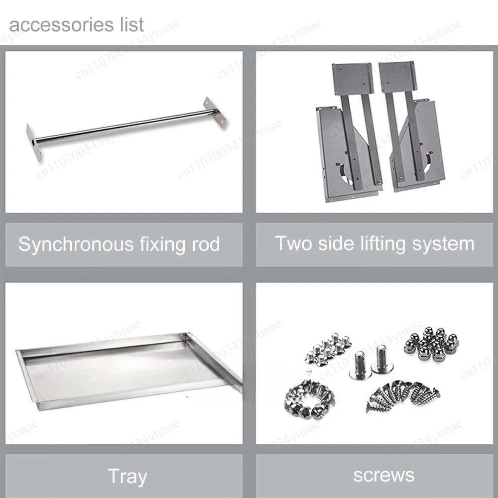 Damping Buffer Pull Down Dish Basket Stainless Steel Wall Cabinet Lifting Bowl Rack Kitchen Storage Organizer