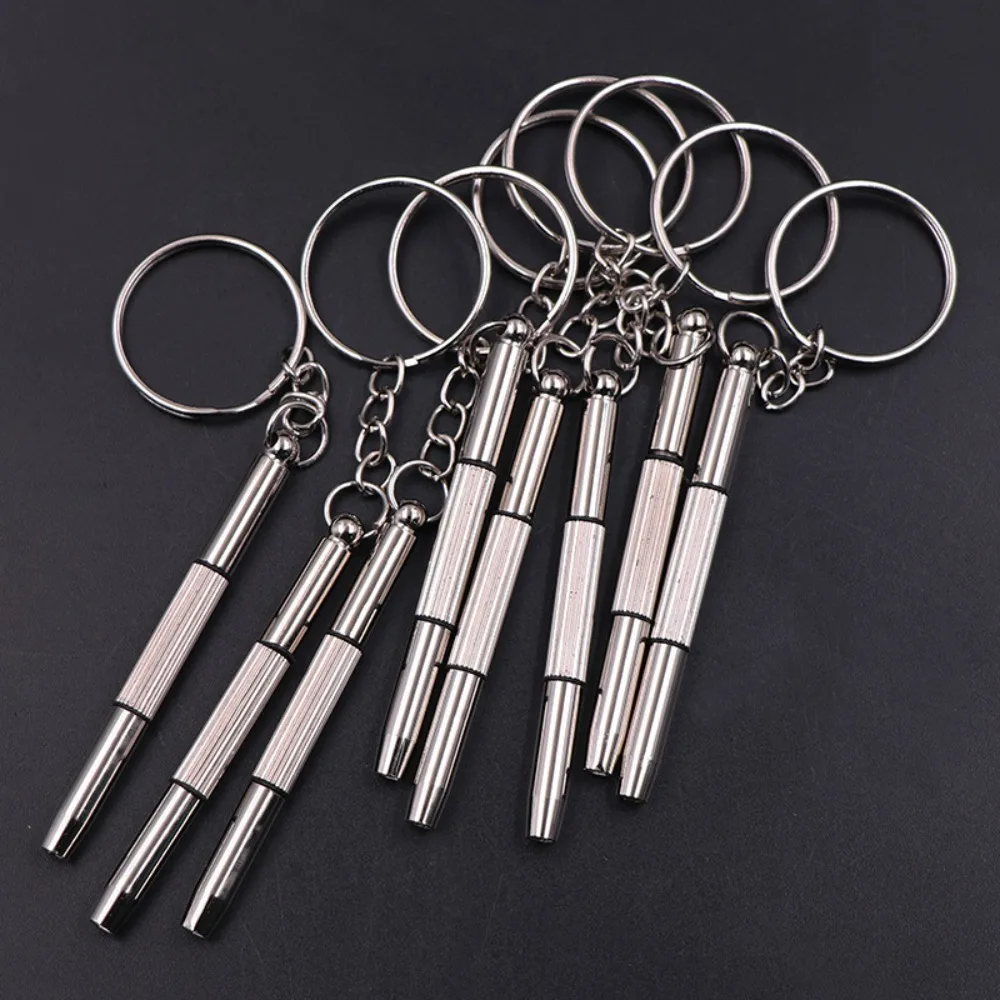 1/5/PC Portable Eyeglass Repair Screwdriver Keychain Mini Multi-Purpose Glasses Watch Phone Precision Repair Tool Kit