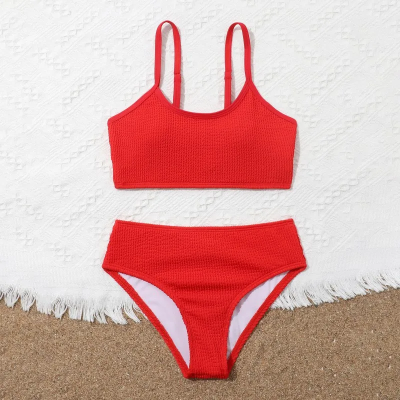 Summer Teenager Girls Swimwear Two Pieces Girls Swimsuit High Quality Kids Bikini Sets Bathing Suit Children Beach Clothes