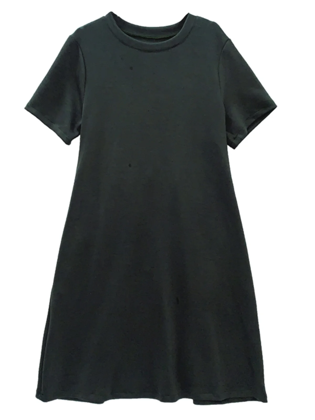 Été nouveau ey t-shirt style décontracté Dr femmes taille haute coton jupe mi-longue effet minceur Faionable een couleur dame Sle