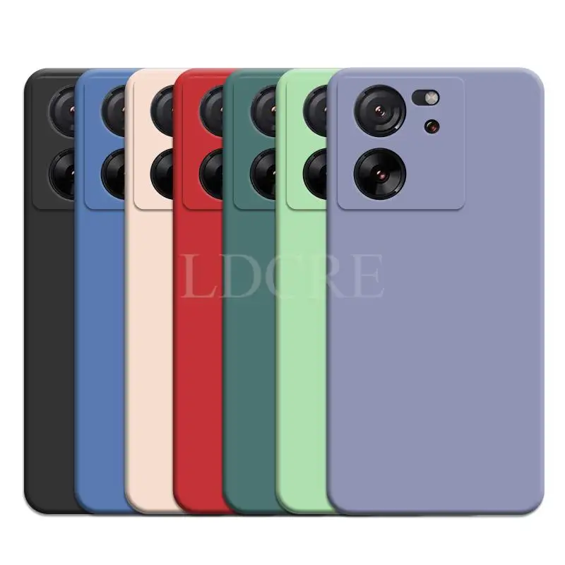 For Xiaomi 13T Pro Case Liquid Silicone Coque Cover Xiaomi 13T Pro Case TPU Protective Phone Case Xiaomi 13T 12T 11T Pro Cover