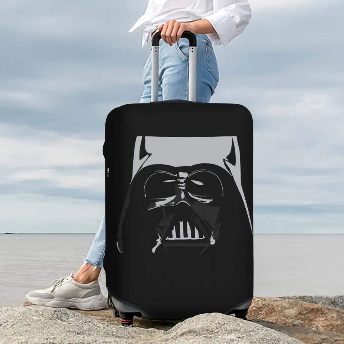 

The Darth Face (1) Защитный чехол для чемодана, эластичные защитные чехлы для дорожного багажа на 18-32 дюйма
