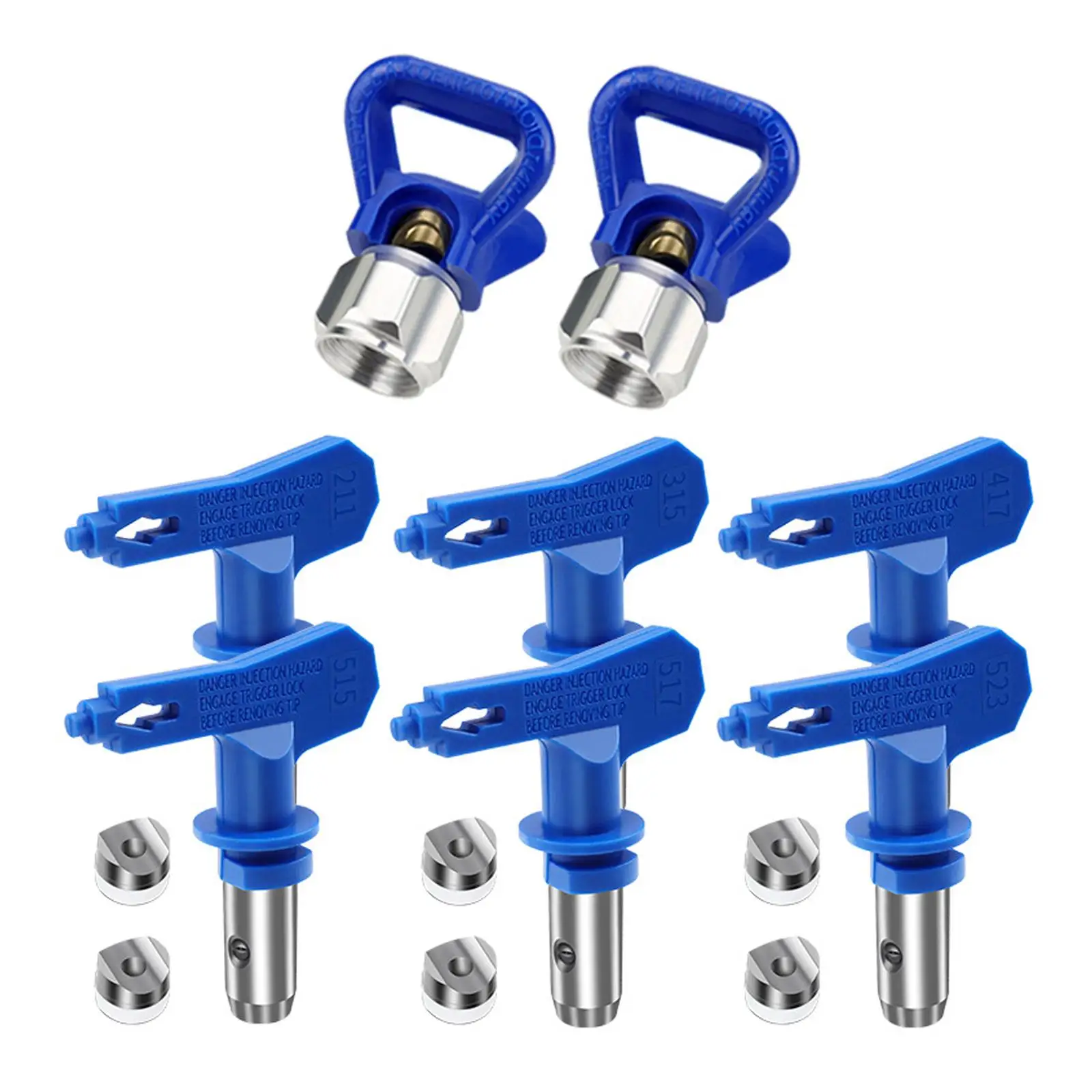 6 Pieces Reversible Airless Spray Paint Nozzle Power Tools Airless Paint Sprayer Tips for Spray Paint Machine Fireproof Coating