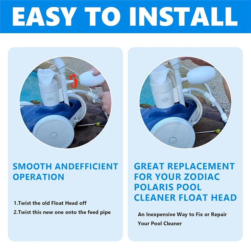 A74E-Pool Cleaner Head Float A20 Pool Cleaner Ballast Float Untuk Bagian Pembersih Kolam Zodiak