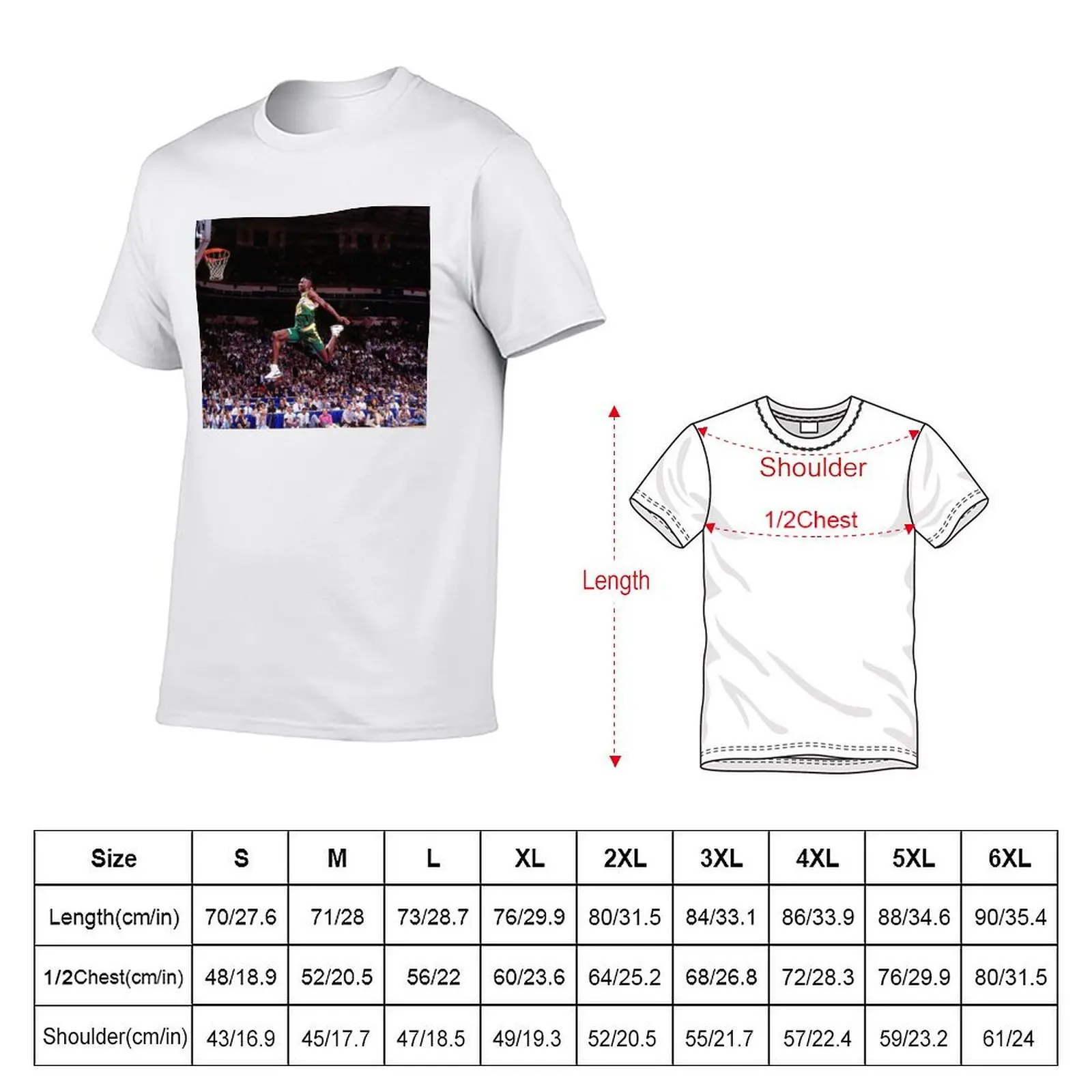 Flying Dunk Shawn T-Shirt Plus Size Loose Fit T-Shirt