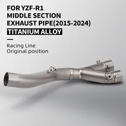 Motorcycle Exhaust Mid Link Pipe Muffler, YZF R1 MT-10 MT10 FZ-10 2022 2023