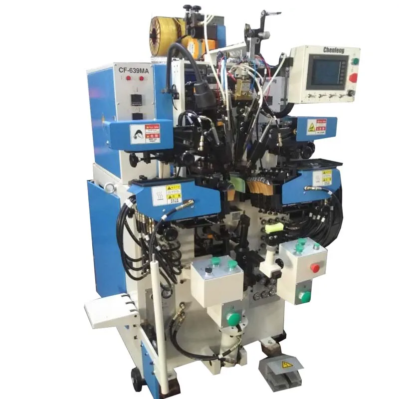 automatic shoe lasting machine for toe heel seat side