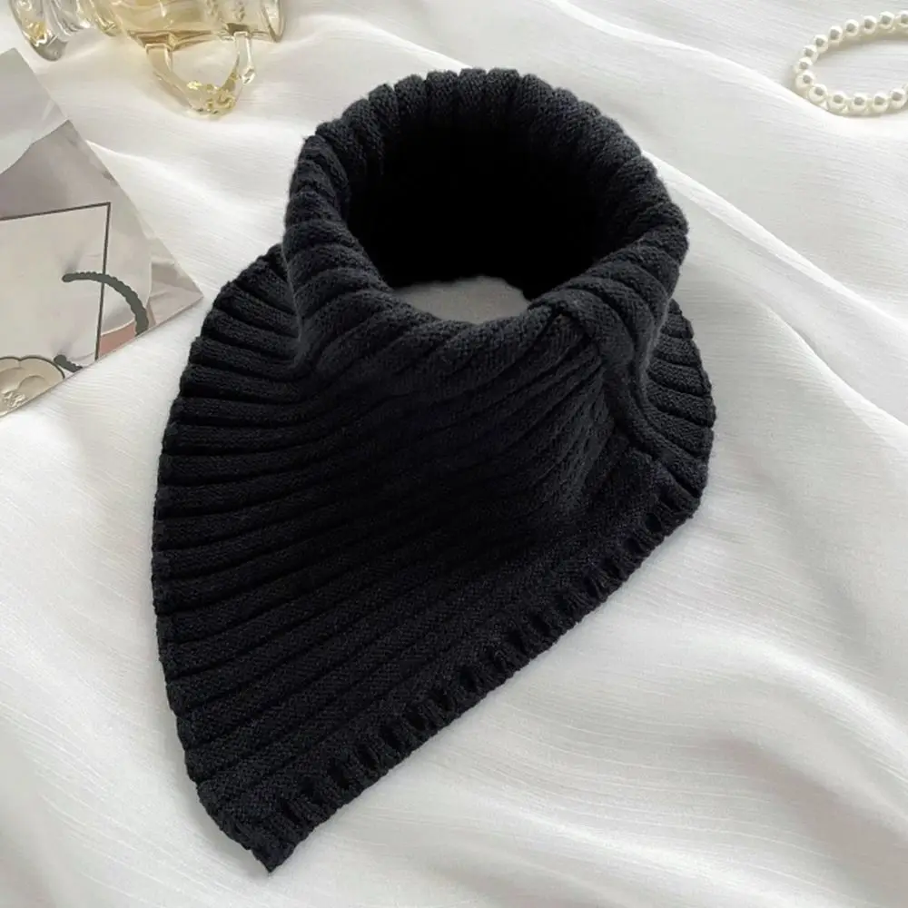 Bufanda de cuello alto desmontable para invierno, calentador de cuello falso de punto, cálido