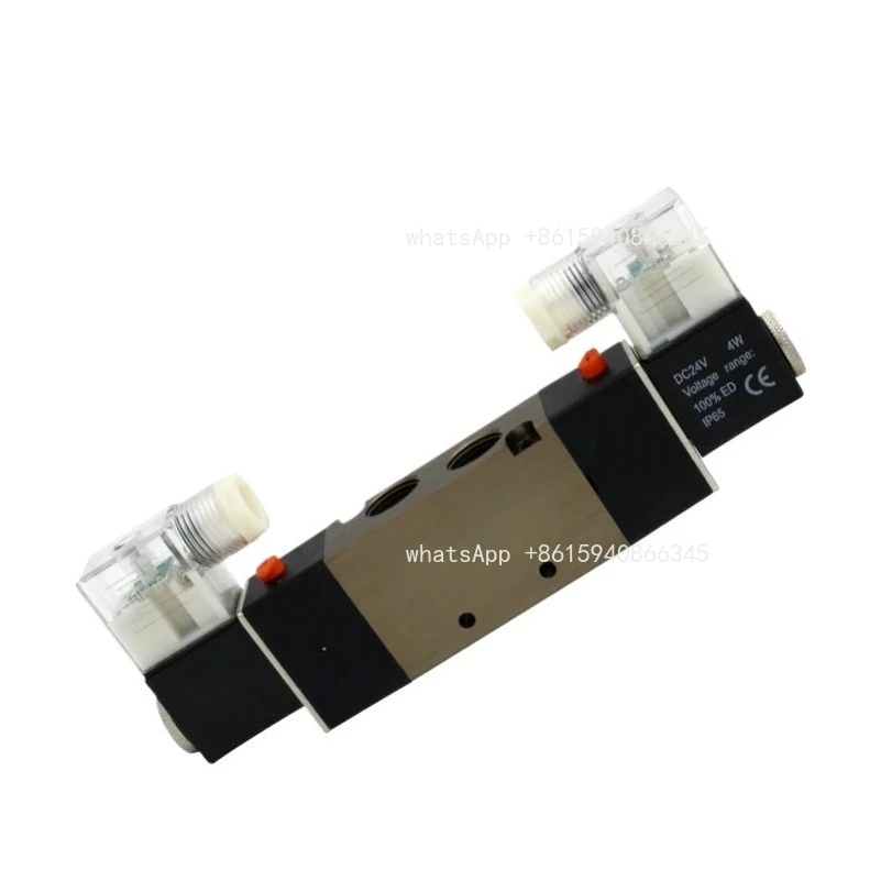 4V320-10 DC 12V 24V AC110V 220V 2 Position 5 Ways Pneumatic Solenoid Valve with 8mm 10mm 12mm fittings