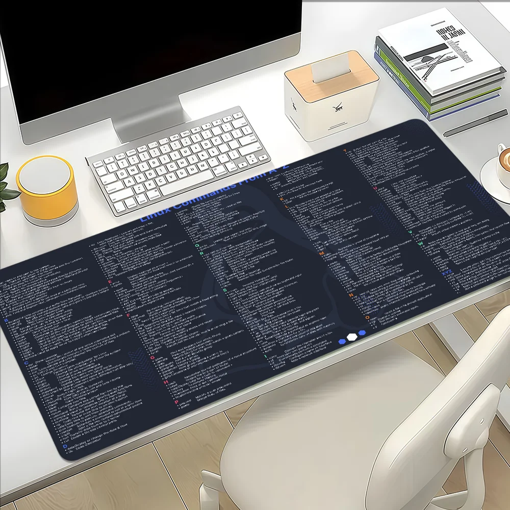 L-Linux Shortcut Commands Mouse Pad Non-slip Thickened Large Writing Lockedge Office Student Gaming Cushion MousePad