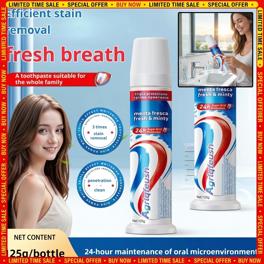 125g Fresh Breath Toothpaste Natural Plant Whitening Bad Breath Repair Cavities Remove Plaque Toothache Deep Clean Toothpast