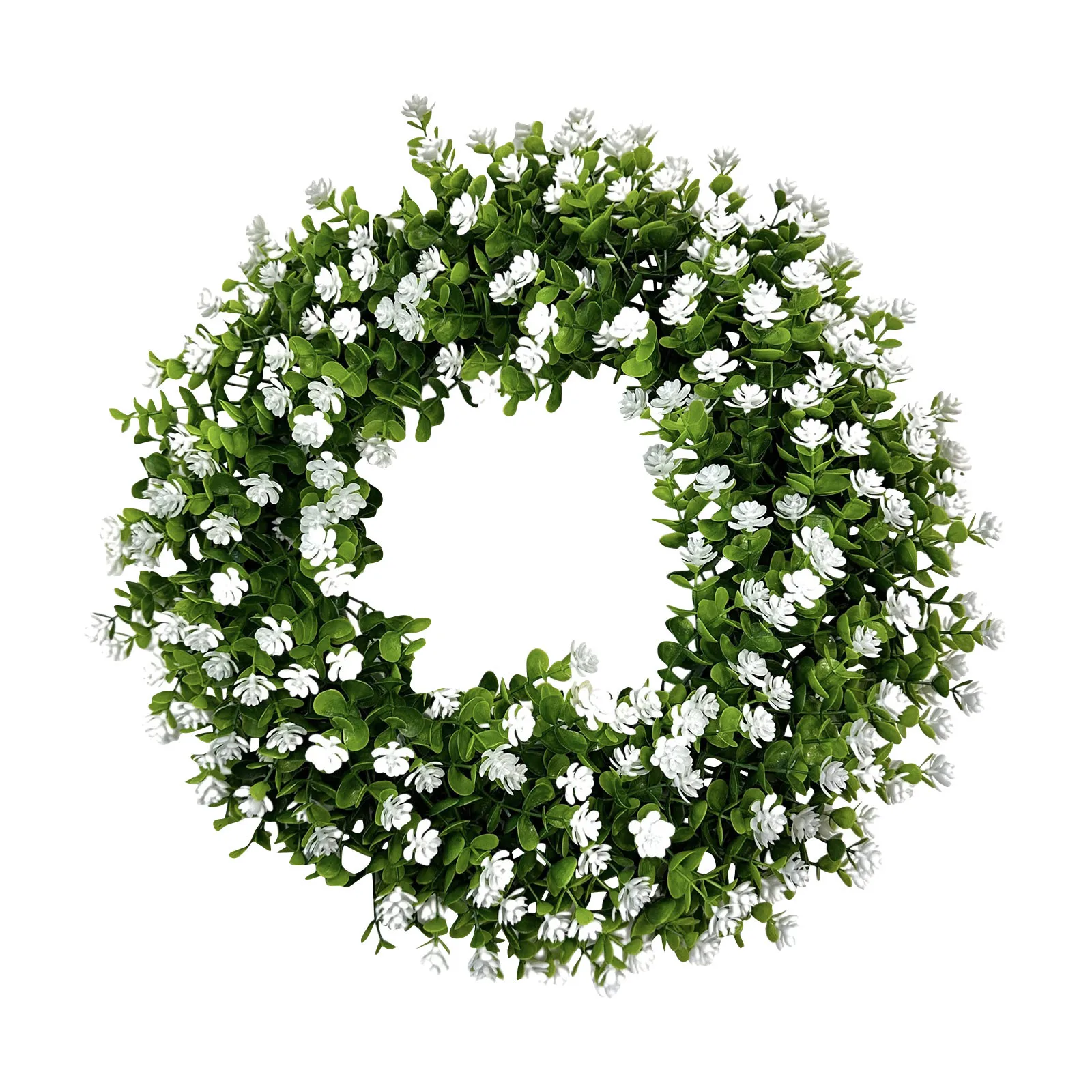 

Colorful Cottage Wreath, 20in Wreath For Front Door Hanging Ornament, Artificial Flower Spring Front Door Wreath For All Season