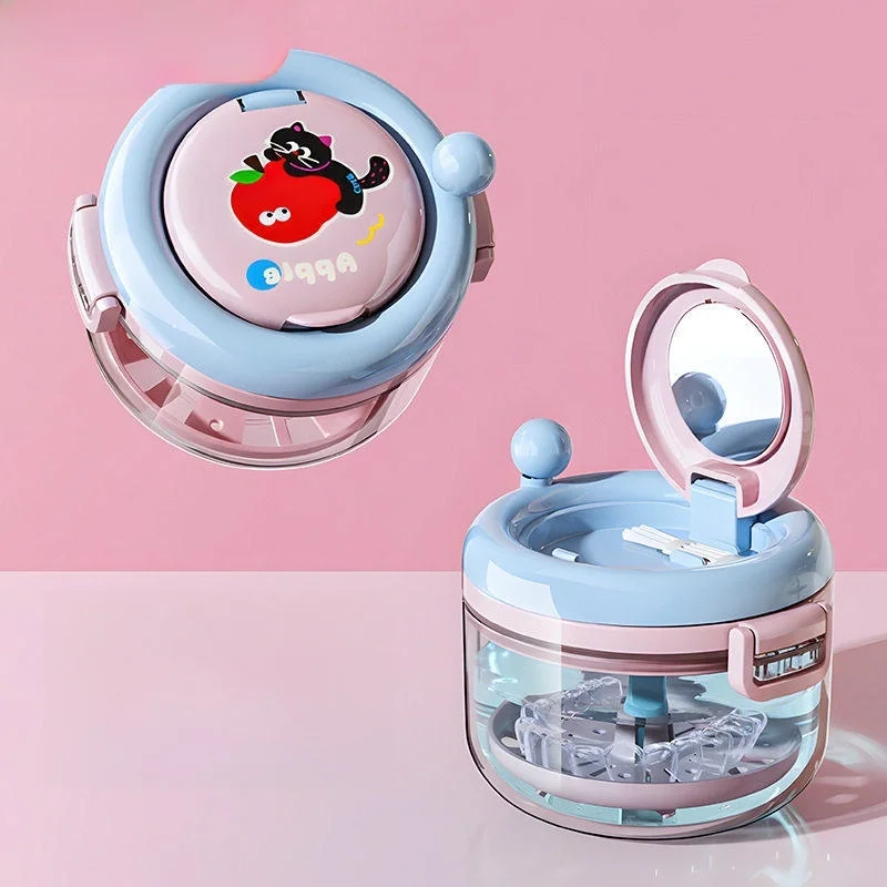 目に見えない矯正用リテーナー収納ボックス、携帯用洗浄ケース、子供、大人、高齢者用義歯、歯列矯正ケース